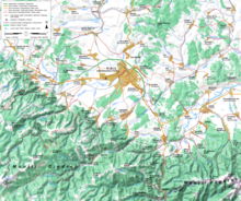 Hermannstadt (Sibiu), city map. Environs of Hermannstadt map, 1911