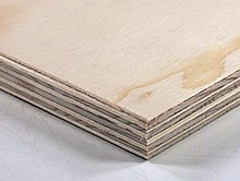 Plywood is used widely in construction Spruce plywood.JPG