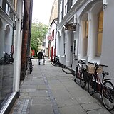 St Edward's Passage, Cambridge, looking toward Peas Hill