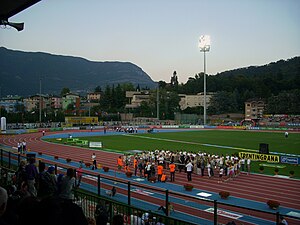 Stadio Quercia während des internationalen Leichtathletikmeetings