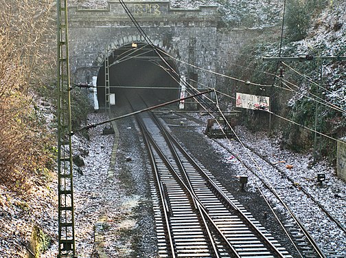 Railroad tunnel "Stadtwaldtunnel" in Essen, Germany.