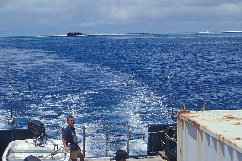 File:Starr-990521-0848-Scaevola taccada-SS Midway leaving-SS Midway boat-Midway Atoll (24500817286).jpg