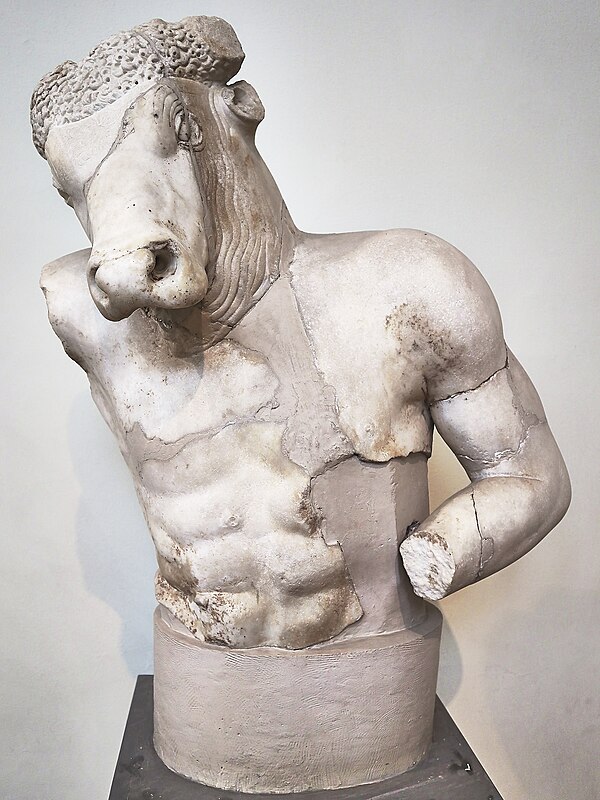 In classical mythology, the Minotaur was defeated by the hero Theseus.