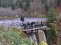 Der kleine Stauweiher des Wasserkraftwerks Wacht