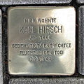 image=File:Stolperstein_Dalbergstraße_2a_Karl_Hirsch.jpg