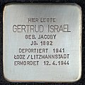 Stumbling block for Gertrud Israel (Geisselstrasse 37)