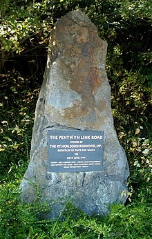 Stone recording the opening of Pentwyn Link Road.jpg