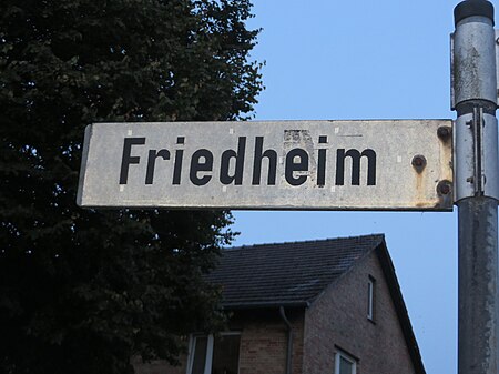 Straßenschild Friedheim (Flensburg 2014)