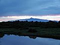 Mount Kenya i silhuet