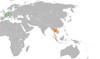نقشهٔ موقعیت تایلند و سوئیس.