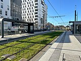 La station "Evry-Courcouronnes - Centre Ville - Université" de la ligne 12 Express du tramway d'Île-de-France