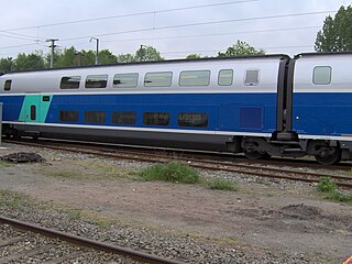 A double-decker TGV (n°250) in Hellemmes.