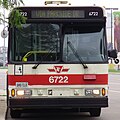 TTC bus #6722 (Mount Dennis) , an 1991 Orion 05.501 V, on the 80 Queensway (Queensway) route.