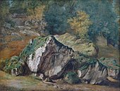 Théodore Rousseau-Studie van rotsen en bomen.jpg