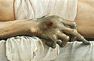 Der Leichnam Christi im Grabe, Detail
