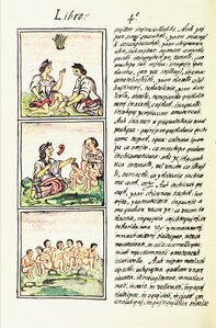 Digitální vydání knihy Florentine Codex Book 1 0569 Life in Mesoamerica;  výchova dětí.tif