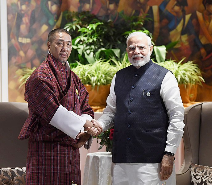 File:The Prime Minister, Shri Narendra Modi meeting the Chief Advisor of the Interim Government of Bhutan, Dasho Tshering Wangchuk, on the sidelines of the 4th BIMSTEC Summit, in Kathmandu, Nepal on August 31, 2018.JPG