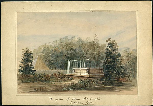 The grave of Owen Stanley, RN, Cammeray, Sydney, 1850, by Edward Wolfe Brooker