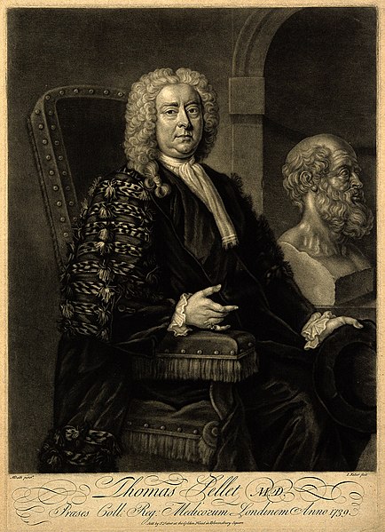 File:Thomas Pellet. Mezzotint by J. Faber, junior, 1739, after M. Wellcome V0004578.jpg