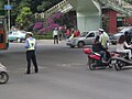 Traffic police on Baita Road