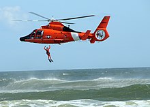 US Coast Guard Eurocopter HH-65 Dolphin SAR helicopter US Navy 091108-N-5812W-004 The U.S. Coast Guard demonstrates how they conduct a search and rescue during the 2009 Sea and Sky Spectacular.jpg