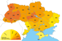 Anteil der Ja-Stimmen beim ukrainischen Referendum 1991
