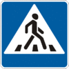 Pedestrian crossing (placed on left side of road)