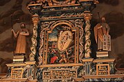 English: Detail of the altar in Ulricehamn church, Ulricehamn, Sweden. The altar was made in 1717 by Hans Christoffer Datan.