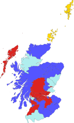 1951 Map United Kingdom general election 1951 in Scotland.svg