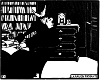 Félix Vallotton, La raison probante (The Cogent Reason), a woodcut from the series Intimités (1898)