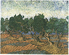 Oliviers penchés sous l'effet du mistral, Vincent van Gogh Saint-Rémy-de-Provence, novembre/décembre 1889