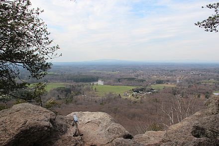 View of northern Forsyth County from Sawnee Mountain's Indian Seats