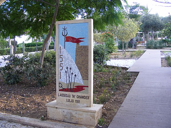 Memorial to the 1551 attack at Villa Rundle Gardens