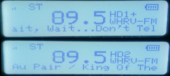 WHRV's HD Radio Channels on a SPARC Radio with PSD. WHRV HD.png