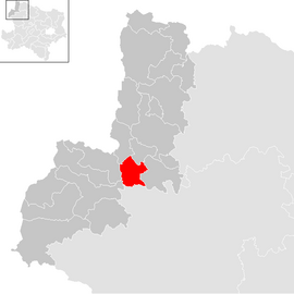 Poloha obce Waldenstein v okrese Gmünd (klikacia mapa)