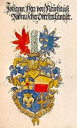 Erb Jana pána z Hradce, českého nejvyššího kancléře / Johann Herr von Newhauß, böhmischer oberster Cantzler[pozn. 1]