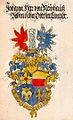 Wappen Johann von Newhauß (Neuhaus) aus einem unbekanntem Wappenbuch