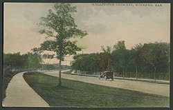 1908'de Wellington Crescent'in kartpostal