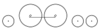 Diagramatic representation of 2-4-4. Front of engine to the left. WheelArrangement 2-4-4.svg