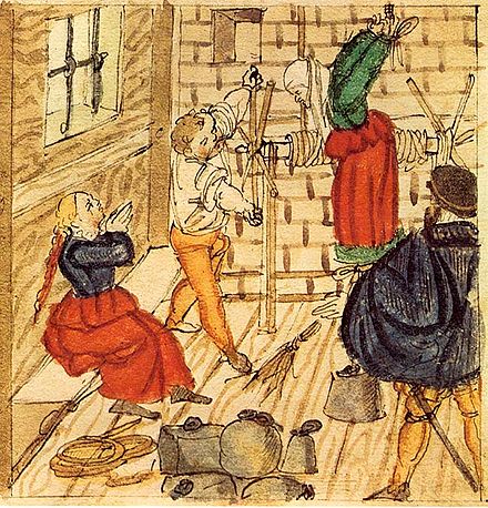 The torture used against accused witches, 1577