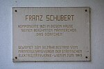 Franz Schubert - Gedenktafel