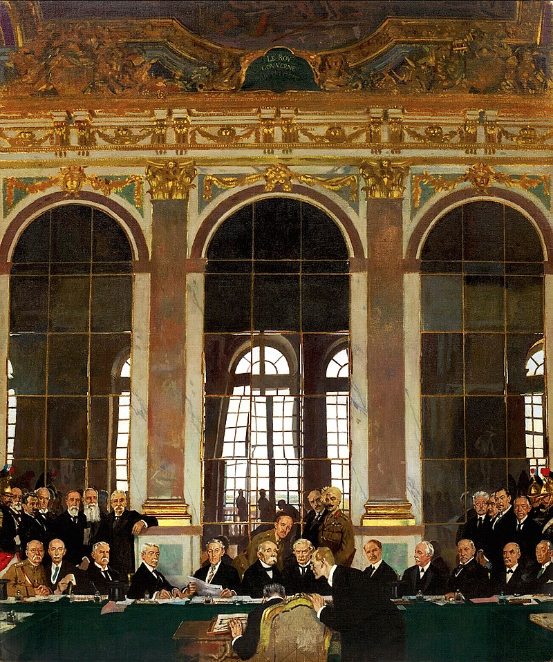 Die Weimarer Nationalversammlung 800px-William_Orpen_-_The_Signing_of_Peace_in_the_Hall_of_Mirrors%2C_Versailles
