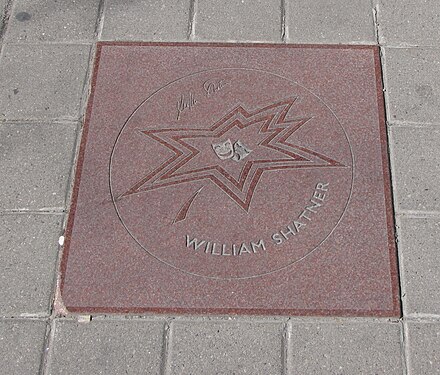 Shatner's star on Canada's Walk of Fame