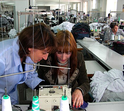 Women sewing