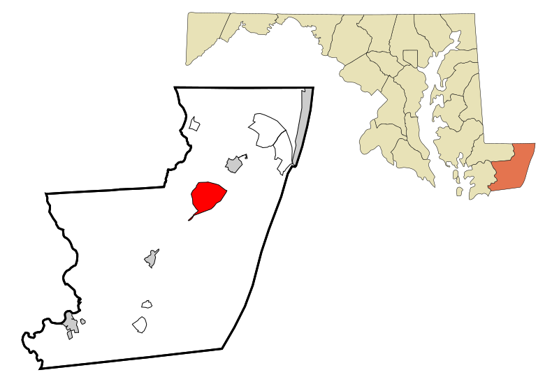 File:Worcester County Maryland Incorporated and Unincorporated areas Newark Highlighted.svg