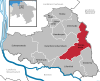 Lage der Gemeinde Worpswede im Landkreis Osterholz