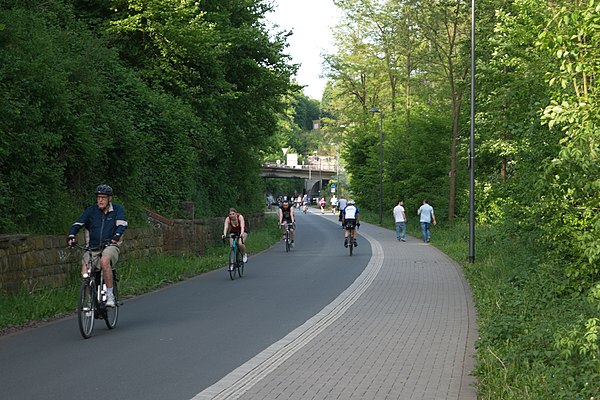 The "Nordbahntrasse" in Wuppertal, Germany