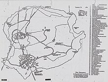 World War II era map of Yorke Island, showing Canadian military's infrastructure Yorke Island Map.jpg