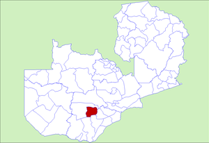 District location in Zambia