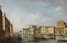 Apollonio Domenichini, Venice, A View of the Grand Canal with the Churches of Santa Lucia and the Scalzi 'Venice, A View of the Grand Canal with the Churches of Santa Lucia and the Scalzi' by Apollonio Domenichini.jpg